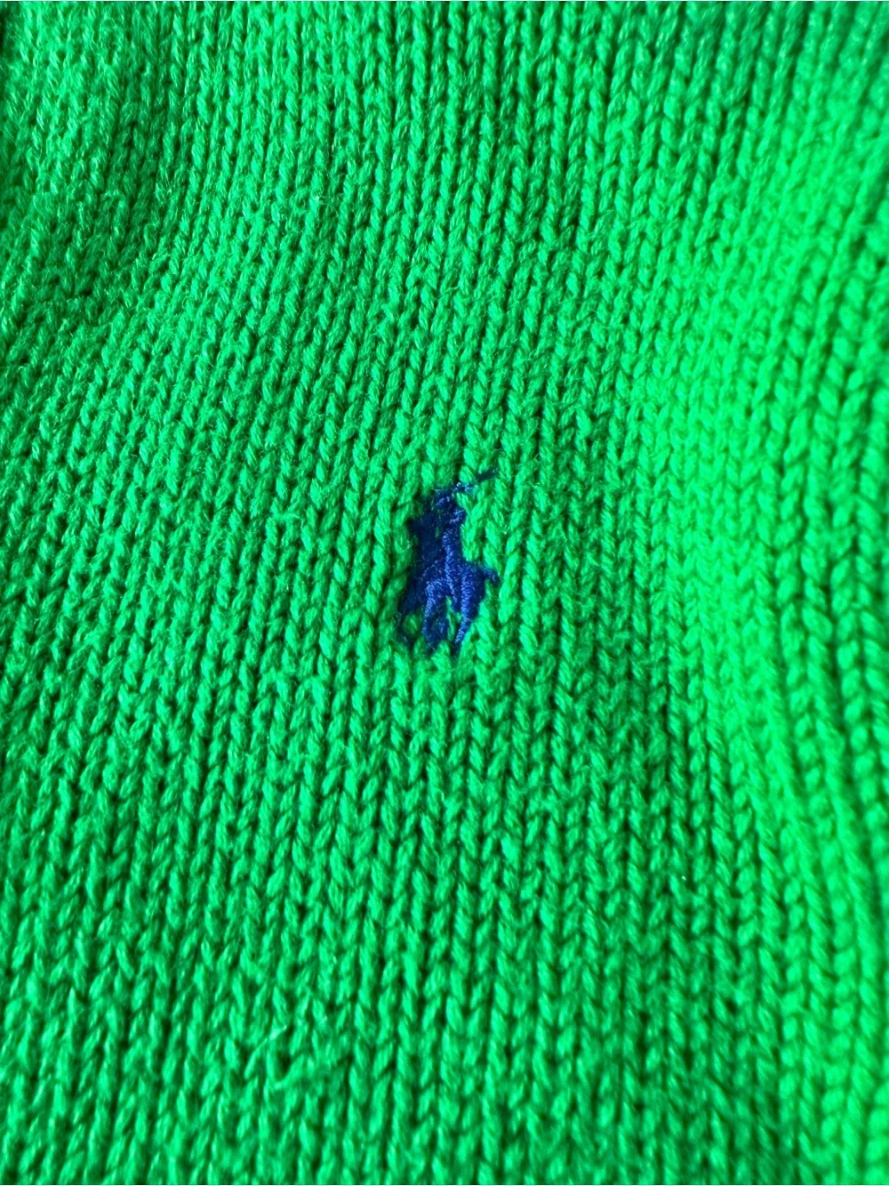 Polo Ralph Lauren Bright Green Quarter-Zip Knit Pullover - 24 months